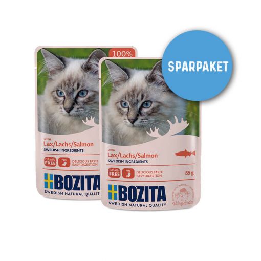 Bozita Frischebeutel Hppchen in Gelee mit Lachs 24 x 85 g Sparpaket