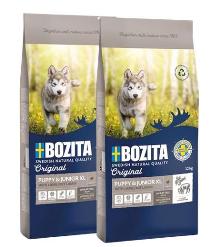 Bozita Original Puppy & Junior mit Lamm XL 2 x 12 kg Doppelpack