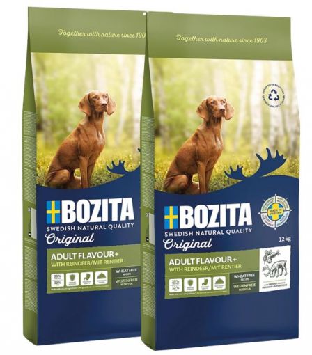 Bozita Original Adult Flavour Plus mit Rentier 2 x 12 kg Doppelpack