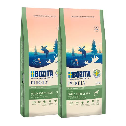 Bozita Purely Adult mit Elch getreidefrei 2 x 11 kg Sparpaket