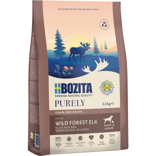 Bozita Purely Puppy & Junior mit Elch getreidefrei 2,5 kg