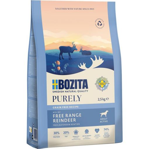 Bozita Purely Adult Active mit Rentier getreidefrei 2,5 kg